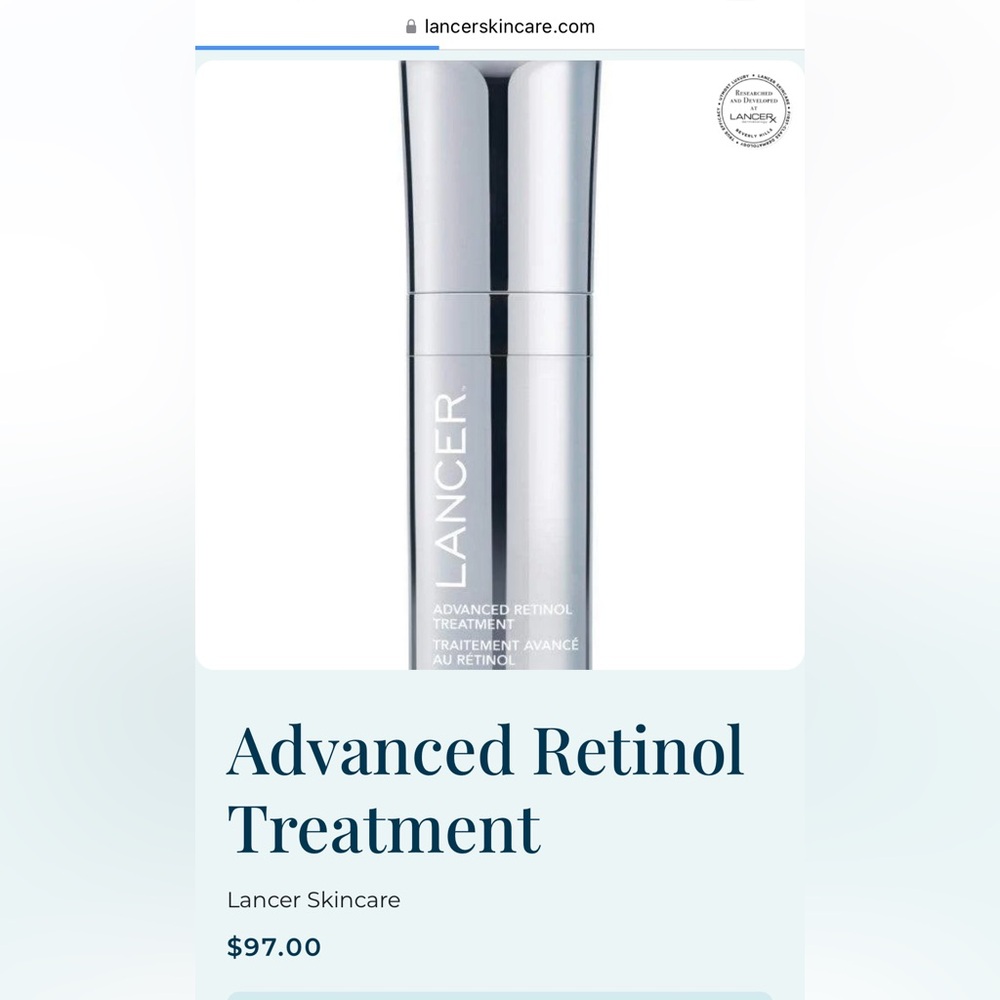 Brand new lancer advanced retinol treatment